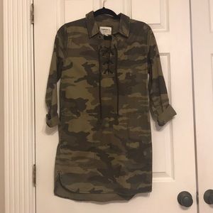 Camo tie up dress